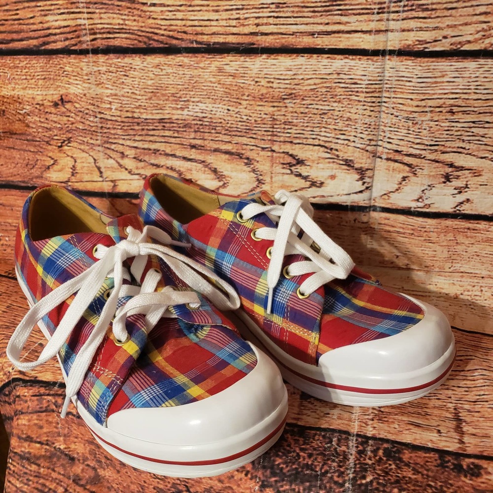 Dansko Madra Plaid Red Lace Up Sneakers